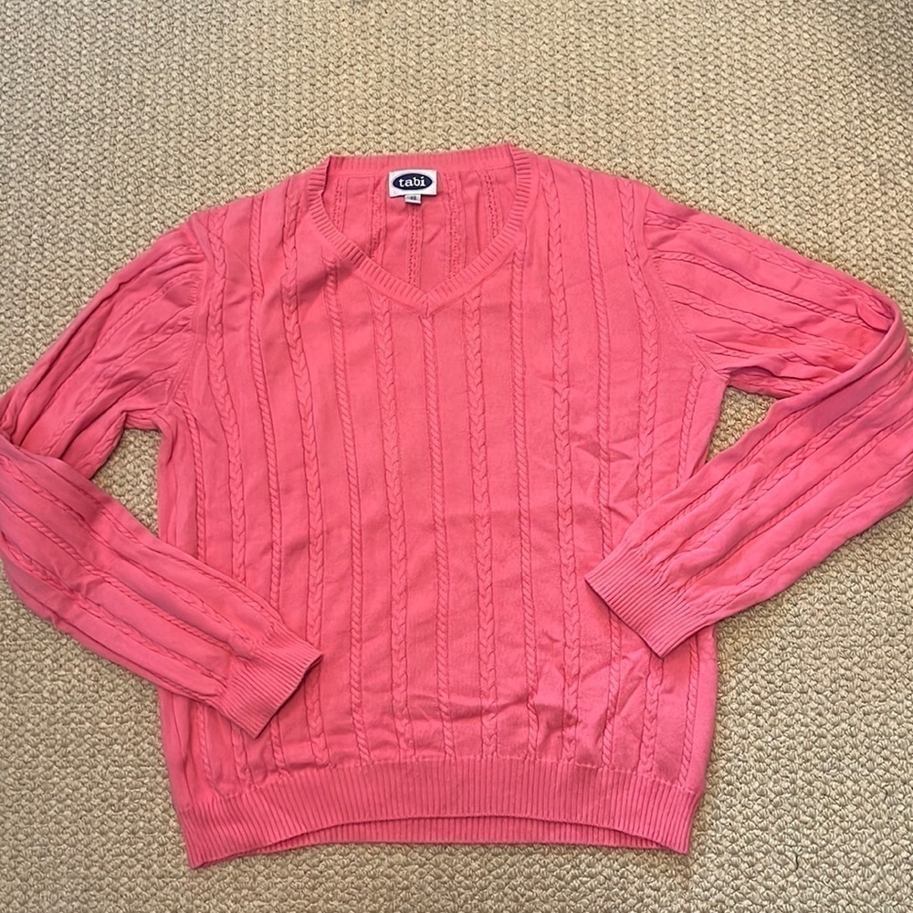Pink Tabi v neck sweater